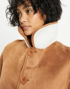 Lou Andrea Veste réversible en Fausse Fourrure 309 Mont cannela white