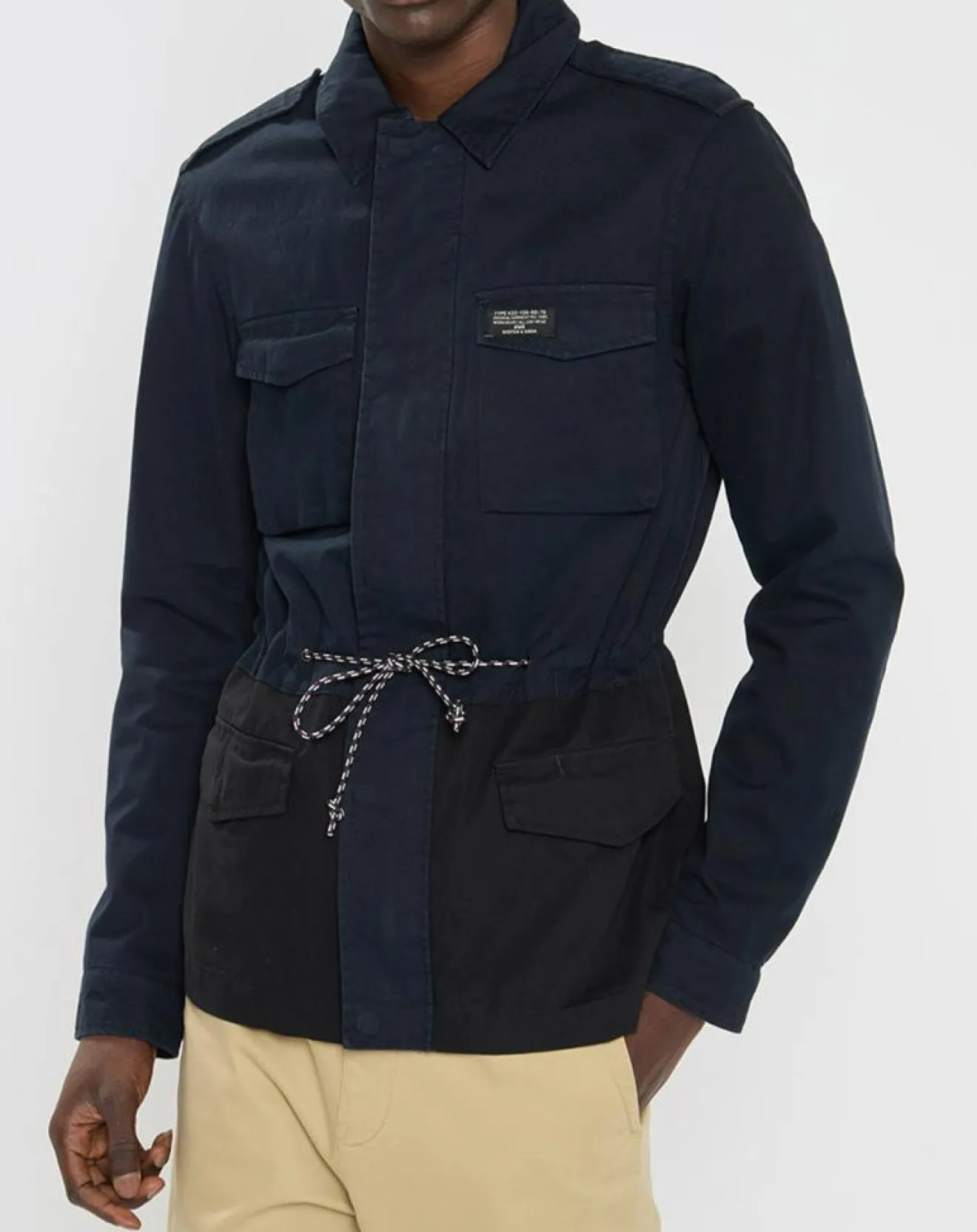 Homme Scotch & Soda Veste Saharienne bicolore bleu/noir