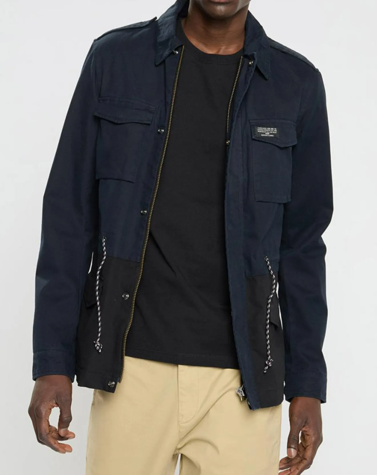 Homme Scotch & Soda Veste Saharienne bicolore bleu/noir