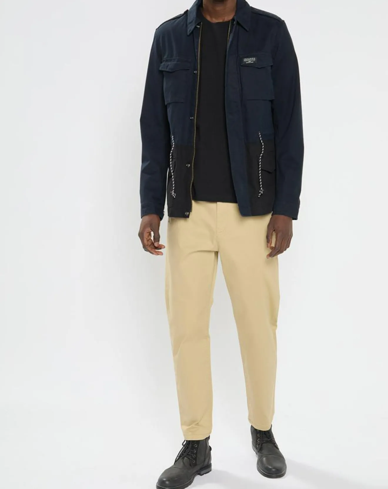 Homme Scotch & Soda Veste Saharienne bicolore bleu/noir