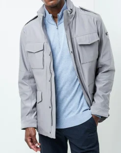 Homme Hackett London Veste Saharienne imperméable gris clair