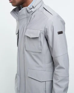 Homme Hackett London Veste Saharienne imperméable gris clair