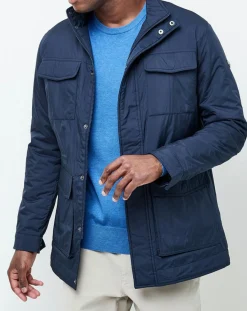 Homme Hackett London Veste Saharienne légère bleu marine