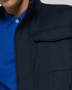 Homme Hackett London Veste Saharienne légère bleu marine