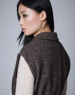 Outlet Manoush Veste sans manches en Laine mélangée Raymonde chocolat