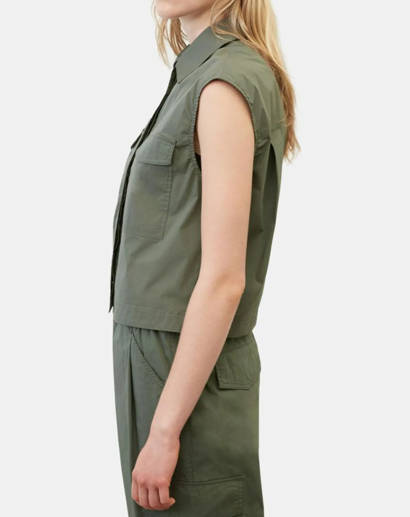 Marc O'Polo Veste sans manches Mini Explore kaki