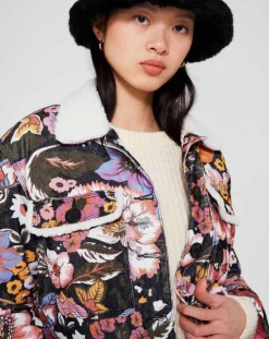 Femme Manoush Veste Sherpa Carnaby noir/multicolore