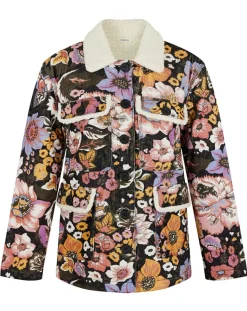 Femme Manoush Veste Sherpa Carnaby noir/multicolore