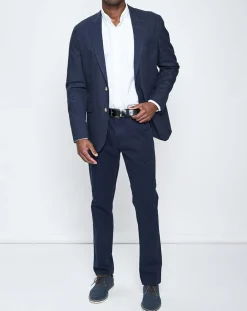 Hackett London Veste Stretch prince-de-galles bleue