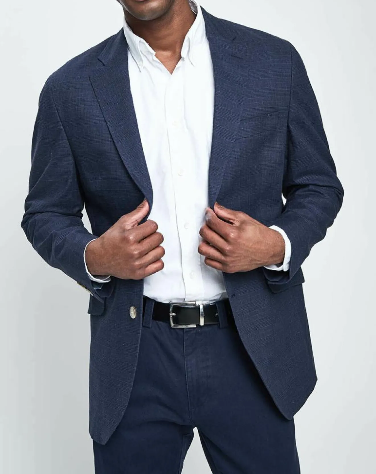 Hackett London Veste Stretch prince-de-galles bleue