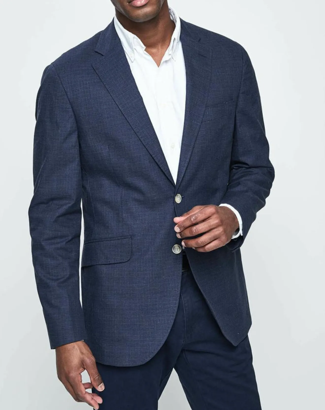 Hackett London Veste Stretch prince-de-galles bleue