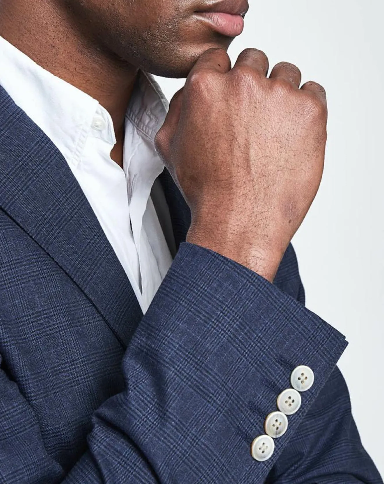 Hackett London Veste Stretch prince-de-galles bleue