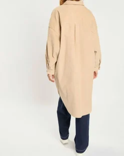 Sale Element Veste surchemise en Velours milleraies Manitoba Cord beige foncé