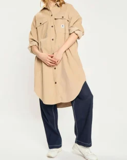 Sale Element Veste surchemise en Velours milleraies Manitoba Cord beige foncé