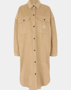 Sale Element Veste surchemise en Velours milleraies Manitoba Cord beige foncé