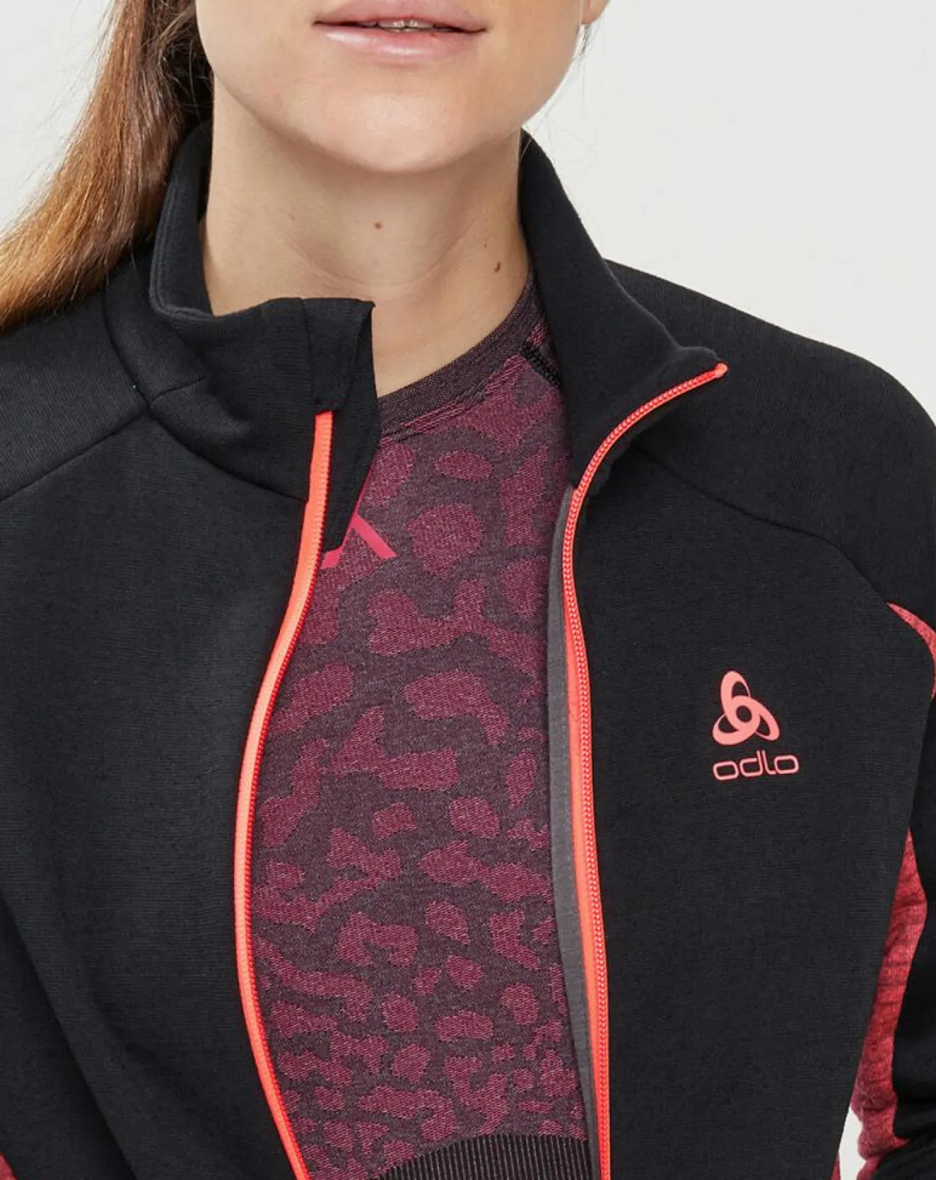 Femme Odlo Veste technique Sport Tech noir/rose