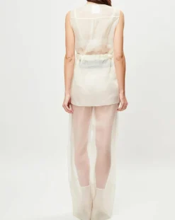 Best La Perla Veste transparente sans manches Esprit d'Atelier en Soie écrue