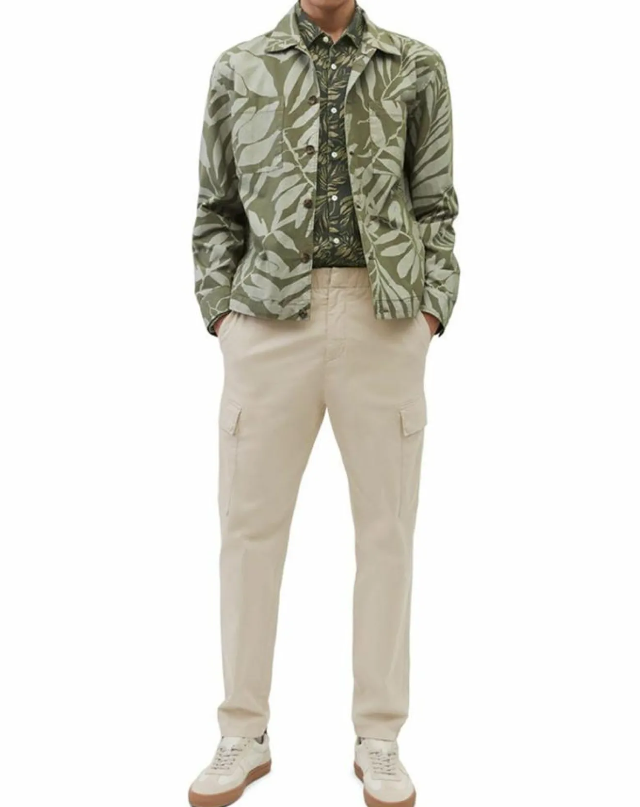 Sale Marc O'Polo Veste Trucker Coton Bio kaki clair