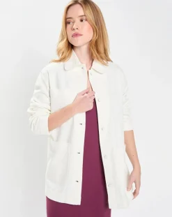 Femme Galeries Lafayette Veste Twill Coton Loom écrue