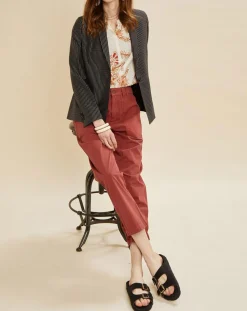 Femme Chloé Stora Veste Umami rayée noire