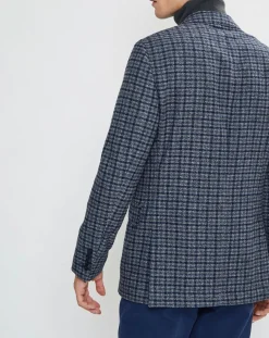 Homme Hackett London Veste Vichy tricolore bleu/gris