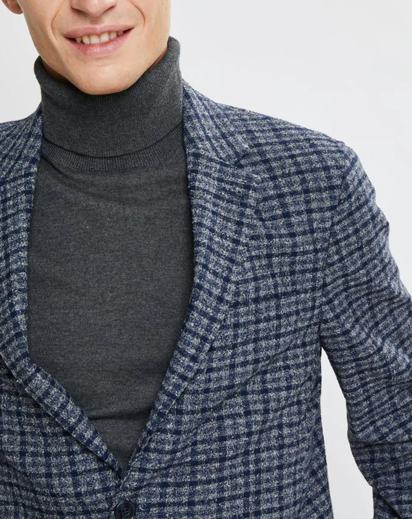 Homme Hackett London Veste Vichy tricolore bleu/gris