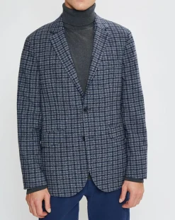 Homme Hackett London Veste Vichy tricolore bleu/gris