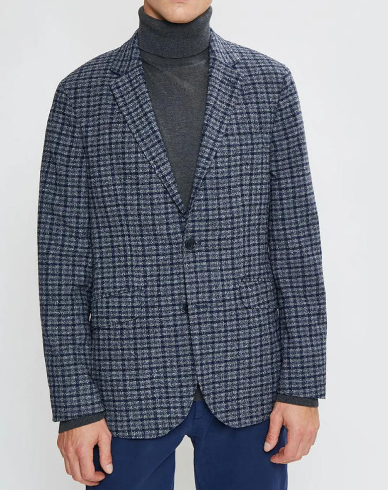 Homme Hackett London Veste Vichy tricolore bleu/gris