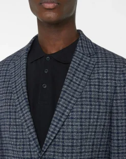 Homme Hackett London Veste Vichy tricolore bleu/gris