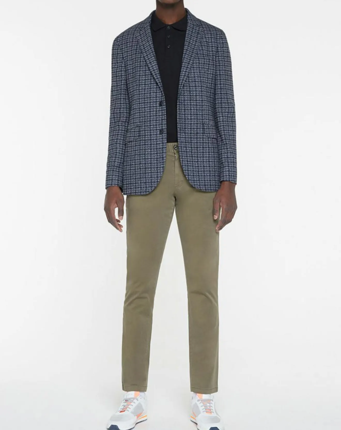 Homme Hackett London Veste Vichy tricolore bleu/gris