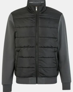 New Hackett London Veste zippée Bimatière noir/gris